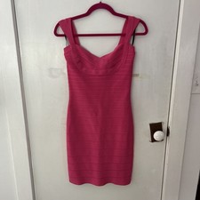 Damska Barbie Hot Pink Herve leger Bandażowa sukienka Rozmiar Small na sprzedaż  Wysyłka do Poland