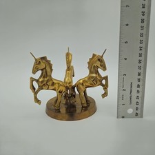 Vintage Unicórnio Trio Latão Maciço, Estampagem, Suporte ou Peça Central comprar usado  Enviando para Brazil