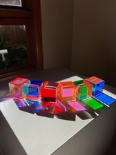 Vasa Mihich 2” cubo acrílico esculturas multicolorido assinado 1991 conjunto de 6, usado comprar usado  Enviando para Brazil