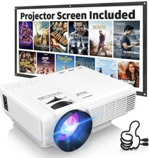 Novo projetor HD com pacote bluetooth com tela de projetor externo 120" comprar usado  Enviando para Brazil