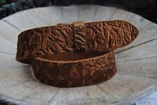 Umjubelt ledergürtel vintage gebraucht kaufen  Steinkirchen