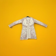 Elegant beige embroidered for sale  LONDON