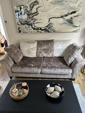 Crushed velvet seater for sale  BRENTWOOD