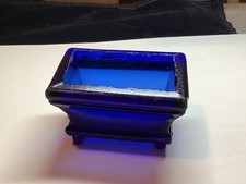 Antiga adega de sal azul escuro cobalto início dos anos 1800 fabricante desconhecido comprar usado  Enviando para Brazil