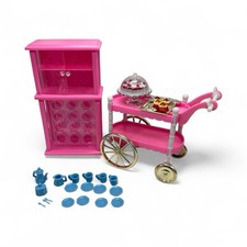 Usado, Conjunto de acessórios para móveis de sala de jantar Barbie clone carrinho de vinho pratos para bolo comprar usado  Enviando para Brazil