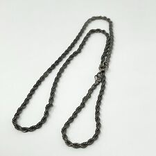 Colar de corrente de corda trançada estilo Bali prata esterlina 925 20" 2,5 mm 10 g comprar usado  Enviando para Brazil