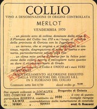 Collio merlot 1970 usato  Monza