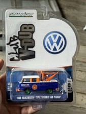 Greenlight CHASE 1:64 1969 Volkswagen Type 2 Double Cab Pickup Gulf OIL verde Ma comprar usado  Enviando para Brazil