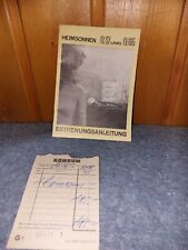 Ddr bedienungsanleitung heimso gebraucht kaufen  Grünhain-Beierfeld