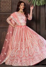 Usado, Último Vestido Boda Fiesta Bordado Semi Cosido Lehenga Choli Talla Única comprar usado  Enviando para Brazil