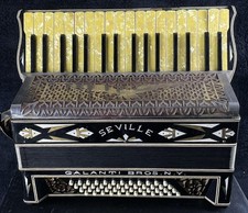 Usado, Acordeão Sevilha Galanti Bros New York Eagle - 34 teclas/48 baixo vintage com estojo comprar usado  Enviando para Brazil