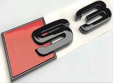 EMBLEMA PRETO S3 SUBSTITUIÇÃO PARA PLACA DE IDENTIFICAÇÃO EMBLEMA PORTA-MALAS TRASEIRO AUDI DECALQUE TAMPA LETRA comprar usado  Enviando para Brazil