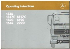 MERCEDES BENZ 1414 1417C 1420 1614 1617C 1620 2220 CAMINHÃO 1986 MANUAL DO PROPRIETÁRIO comprar usado  Enviando para Brazil