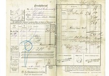 Frachtbrief 1898 harmonium gebraucht kaufen  Kassel
