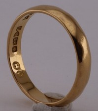 Anel de casamento vintage facetado 22ct. Vitalício. 3,29 gramas. Por JH.Chester 1956.Tamanho M. comprar usado  Enviando para Brazil