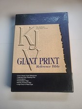 KJV HOLLY BIBLE Giant Print Reference BIBLE Bonded Leather Black GP50 World Pub. na sprzedaż  Wysyłka do Poland