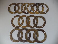 VINTAGE TRACTOR BRASS 6.125" ROUND 6 HOLE GASKETS 4 DIFFERENT THICKNESSES NOS, usado comprar usado VINTAGE TRACTOR BRASS 6.125" ROUND 6 HOLE GASKETS 4 DIFFERENT THICKNESSES NOS, usado comprar usado  Enviando para Brazil