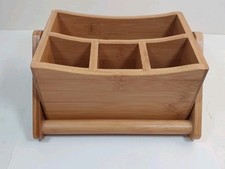 Talheres de bambu talheres caddy suporte com alça pátio jantar peça para servir, usado comprar usado  Enviando para Brazil