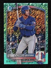 Refrator Bowman Chrome Prospects Aqua Shimmer 2025 /125 Paulino Santana #BCP-72 comprar usado  Enviando para Brazil