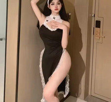 Fantasia de freira sexy roupa cosplay roleplay lingerie fantasia erótica conjunto de roupa de dormir comprar usado  Enviando para Brazil
