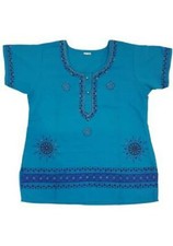 Tunique indienne bleu d'occasion  Épinay-sur-Seine