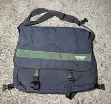 Bolsa carteiro ABERCROMBIE FITCH vintage Y2K anos 90 azul/verde náilon balístico para viagem comprar usado  Enviando para Brazil