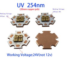 Lâmpada UV UVC 254nm 275nm 295nm 340nm lâmpada LED 10mm 20mm esterilizador de desinfecção PCB comprar usado  Enviando para Brazil