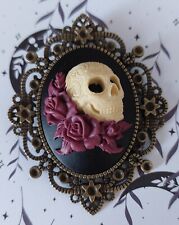 Broche camée skull d'occasion  Pau