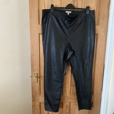 Black faux leather for sale  BELPER