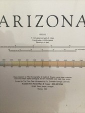 Arizona laminated map. for sale  Saint George