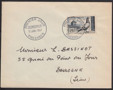Colombophilie 1957 timbre d'occasion  Sarreguemines