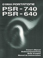 Yamaha Portatone PSR-740 PSR-640 Keyboard Owner's Manual comprar usado  Enviando para Brazil