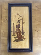 Asiatisches intarsienbild geis gebraucht kaufen  Neuss