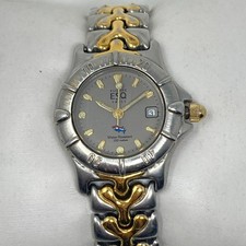 ESQ Swiss Movado Watch Feminino 27mm Prata Tom Dourado Data Nova Bateria PEQUENA 5,75" comprar usado  Enviando para Brazil