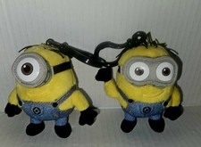2 minifiguras de pelúcia com clipe para bolsa Despicable Me Minions Bob & Stuart  comprar usado  Enviando para Brazil