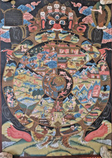 Vecchio thangka tibetano usato  Catania