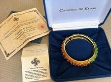 Jackie Kennedy JBK Camrose Kross Emalia Klejnoty Bransoletka na zawiasach Pudełko COA na sprzedaż  Wysyłka do Poland