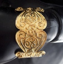 Bracelete dourado com motivo arabesco Vermeil 925 comprar usado  Enviando para Brazil