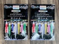 2-Caixas de Gemmy Orchestra of Lights Multi-Funcional Mudança de Cor 24 LED Icicle, usado comprar usado  Enviando para Brazil