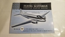 Panfleto publicitário vintage Flying Scotsman executivo fretamento avião de serviço comprar usado  Enviando para Brazil