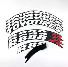TOYO TIRES R888R Adesivo Permanente para Letras de Pneus 1,25" 15"-24" Conjunto de 4 Rodas comprar usado  Enviando para Brazil