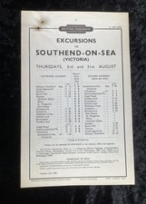 1950 railway handbill for sale  PETERBOROUGH