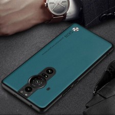 Capa de borracha macia couro híbrido empresarial luxo para Sony Xperia Pro-I comprar usado  Enviando para Brazil