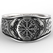 Anel masculino Nordic Mythological Story Viking bússola celta design grafite retrô comprar usado  Enviando para Brazil