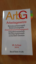 Arbeitsgesetze auflage 2019 gebraucht kaufen  Münstermaifeld