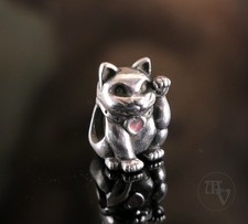 Winkekatze Original Pandora Charm Bead ALE 925 Silber (Retired), usado comprar usado  Enviando para Brazil