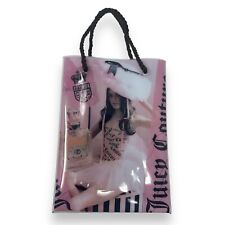 Bolsa tote vintage Juicy Couture Y2K vinil transparente 10 1/2" X 7 1/2" bolsa de presente comprar usado  Enviando para Brazil