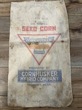 Bolsa vintage de publicidade agrícola CORNHUSKER HYBRIDS SEED CORN., usado comprar usado  Enviando para Brazil
