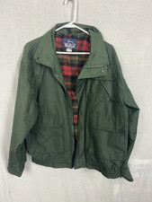 Jaqueta Woolrich Vintage Parka com Capuz Grande Masculina Tamanho LRG Lã Xadrez Forrada Verde comprar usado  Enviando para Brazil