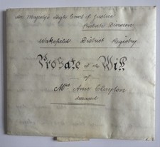 Old probate document for sale  NORTHAMPTON